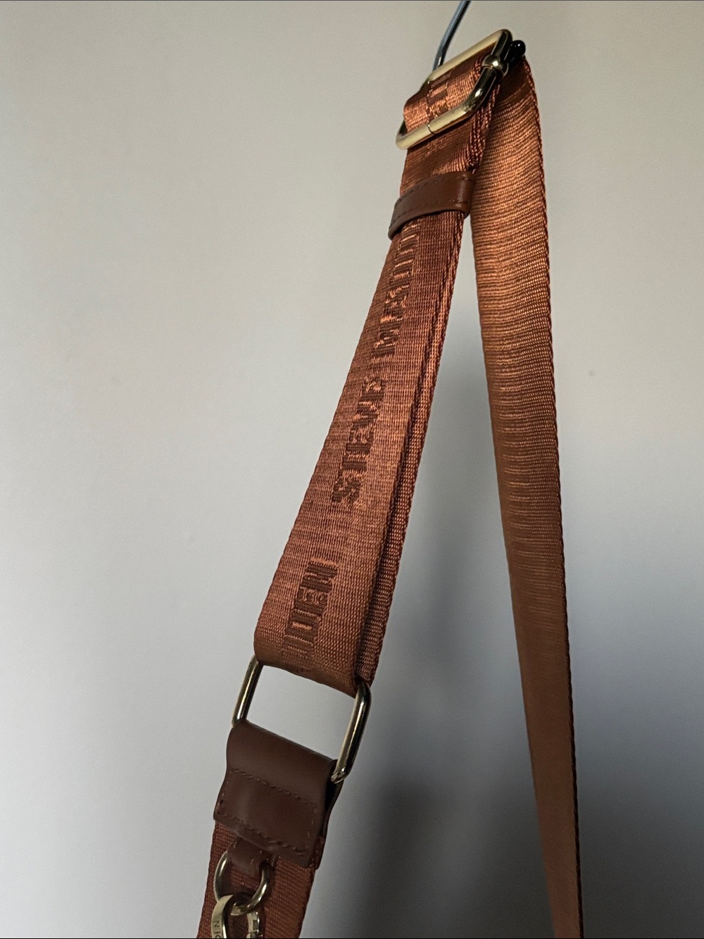Steve Madden(Bvettal) Straw Crossbody Leather AirPod Case  - Picture 4 of 8